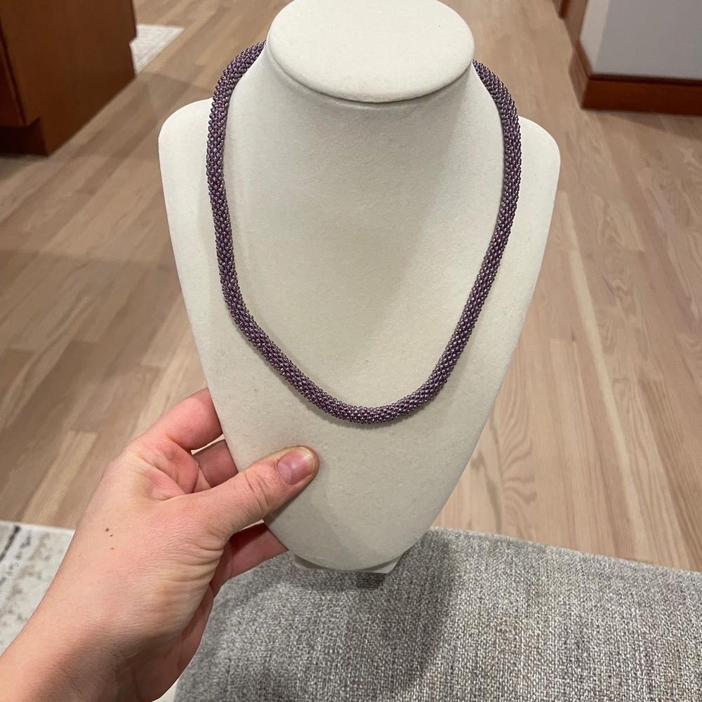 Elegant Purple Beaded Necklace